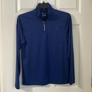 Old Navy Active heather blue mens quarter zip top